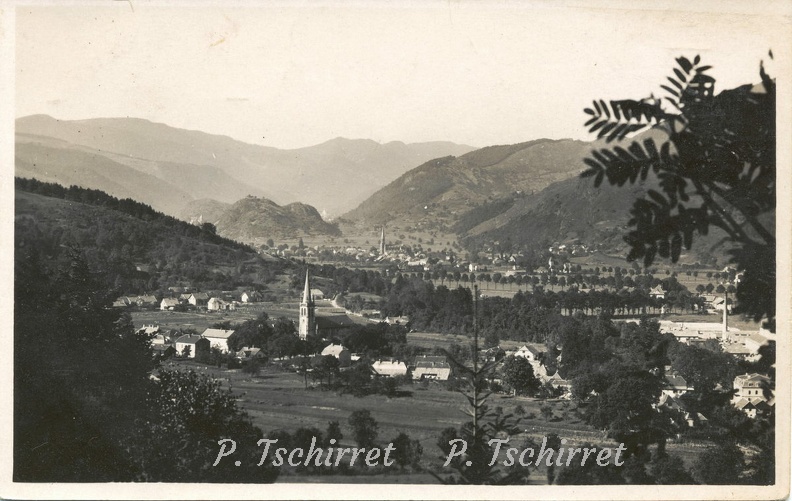 Husseren-vue-du-Bannwehr-eglise-et-Fellering-1930