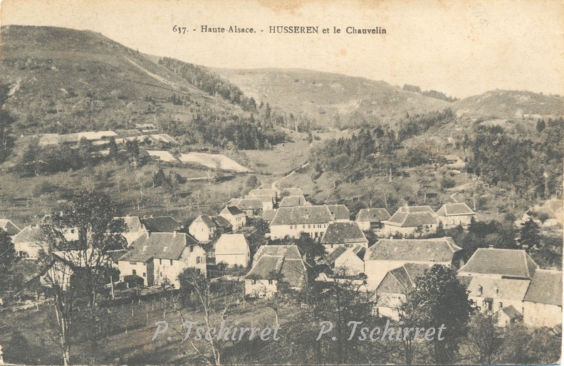 Husseren-vue-du-Bannwehr-sur-le-petit-Husselberg-1911