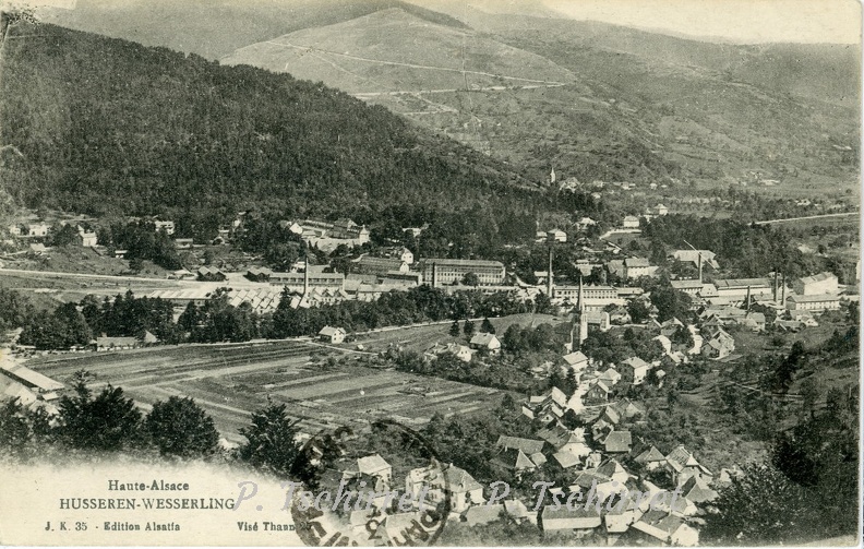 Husseren-vue-du-Husselberg-eglise-et-usines-1917-envoi-r