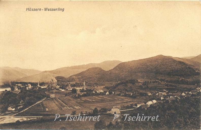 Husseren-vue-du-chateau-eau-vers-eglise-1914-r