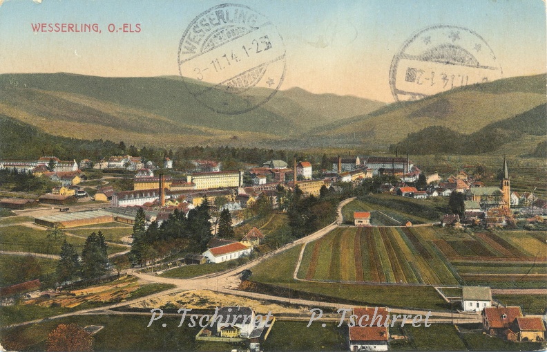 Husseren-vue-du-chateau-eau-vers-usines-1914