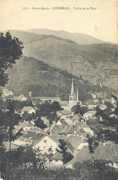 Husseren-vue-du-centre-eglise-et-usines-1920-1