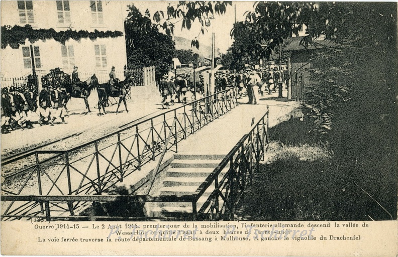 Thann-1er-j.-mobilisation-Allemand-descende-la-vallee-Wesserling-2-8 1914 r