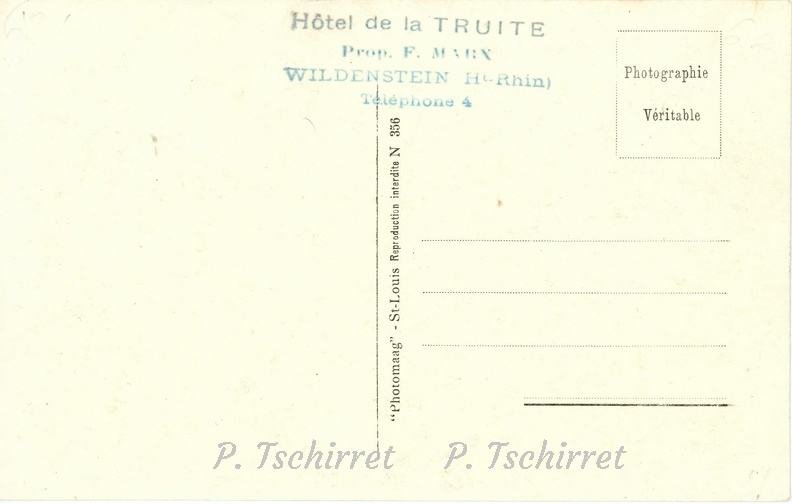 Wildenstein-Hotel-Truite-Tampon-Marx-1947-v