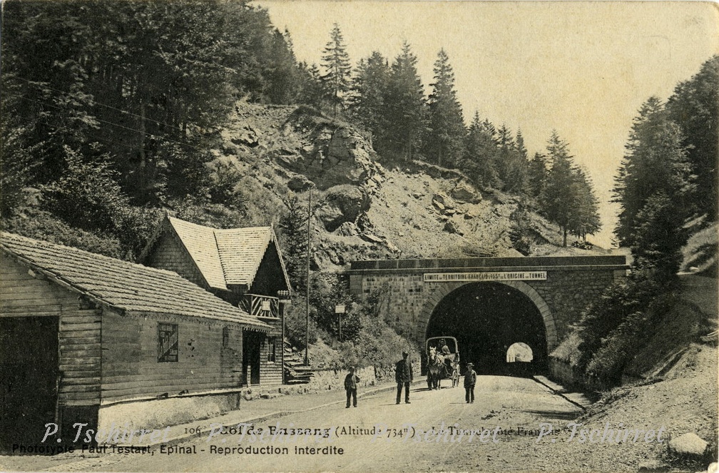 Col-de-Bussang-entree-du-tunnel-Chariot-1907-1