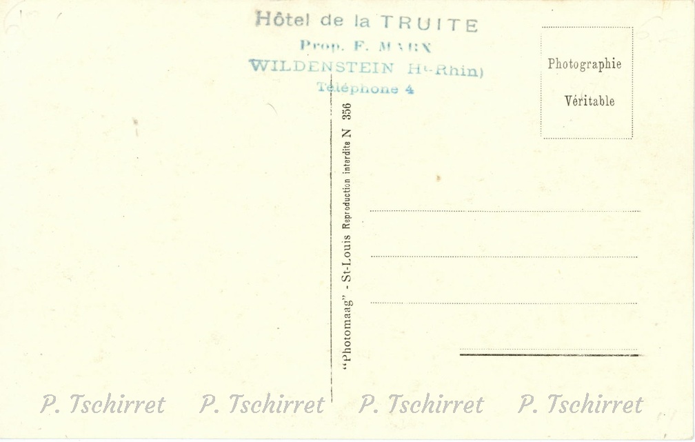 Wildenstein-Hotel-Truite-Tampon-Marx-1947-v